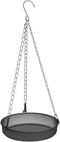 Wild Bird Feeder Tray, 7 Inch Hanging Steel Dish for Outdoor Garden & Yard, Strong Mesh Platform