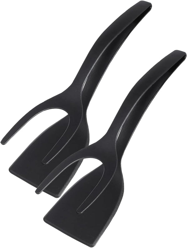 2PCS Egg Flipper Spatula, 2 in 1 Grip and Flip Spatula Tongs, Fried Egg Spatula for Home Kitchen Cooking Tool