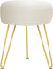 GERANT Multifunctional Vanity Stools - Velvet Round Ottoman Modern Dressing Stool -Upholstered