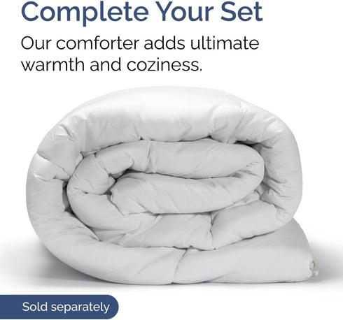 Extra Deep Pocket Twin Sheets Set - 3 Piece Breathable & Cooling Bed Sheets - Soft, Wrinkle Free White