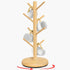 Mug Holder Tree, Upgraded 360° Rotated 8 Hooks Coffee Cup Holder, Wood Rack for Kitchen Home Organizer