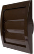 Brown Exhaust Hood Vent 4'' Inch with Built-in Pest Guard Screen, White Air Vent Cover for HVAC Exhaust