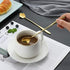 Falytemow 8pcs Gold Heart Shape 304 Stainless Steel Spoons for Coffee, Tea, Dessert, Mixing