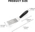 Small Stainless Steel Metal Spatula Turner, 7.87 Inch Non-Slip Handle Cooking Utensils for Flipping Eggs Pancakes