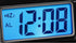 Westclox LCD Digital Bedside Alarm Clock, Black, 3-Inch, Battery Operated with Blue Backlit Display and Snooze Function