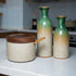 Rliguanrui 3.5" Countertop Handmade Ceramic Salt Cellar with Acacia Wood Lid & Spoon - Wide Mouth Kitchen Jar for Salt