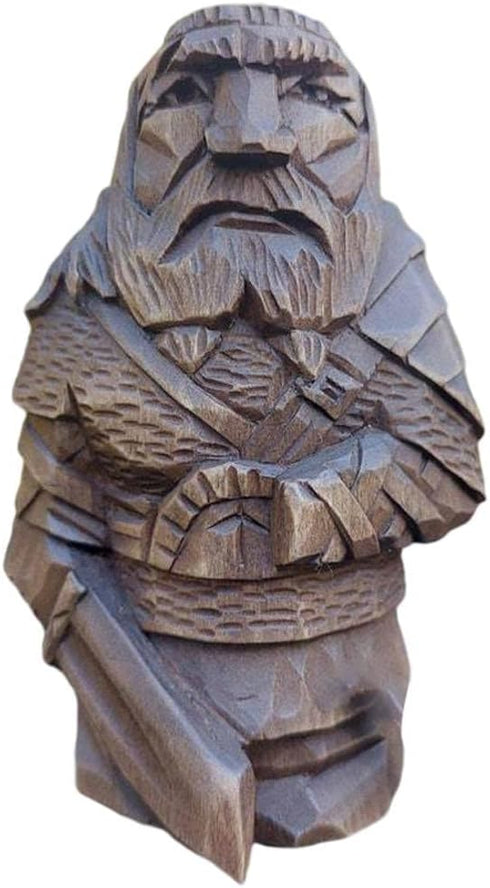 Odin Thor Viking Statue, Ornaments Art for Home Decoration (Tir-Single Sword)