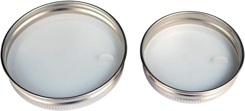Mason Jar Lifestyle 5 Pack Stainless Steel Storage Lids - Heavy Duty Caps for Wide Mouth Jars, Airtight Design