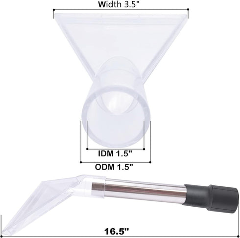 Carpet & Upholstery Cleaning Hand Wand Attachment with Large Head Auto Detailing Vacuum Tool for Extractor