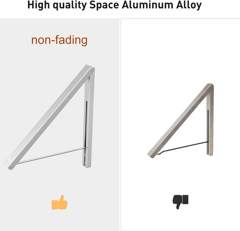 Wall Mounted Drying Rack Clothes Hanger, Folding Wall Coat Racks, Aluminum Home Storage Organiser Space Savers