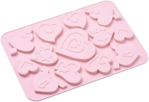 DanLingJewelry 2Pcs Heart Silicone Molds, Valentine Heart Shape for Chocolate Cake, Jelly, Pudding