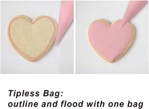 Tipless Piping Bags - 100pcs 12-Inch Disposable Pastry Bags for Royal Icing/Cookies Decorating, Best Frosting Icing