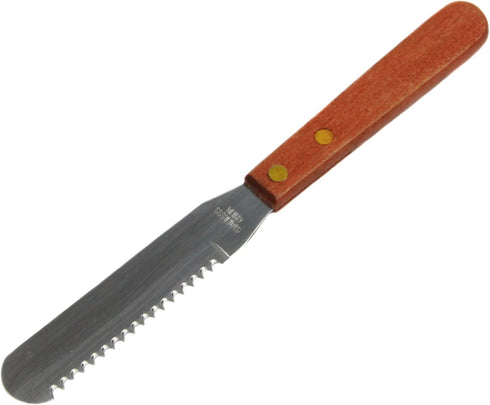 Chef Craft Select Stainless Steel Cut and Spread Knife, 4 inch Blade, 8 inches in Length, Wood Handled