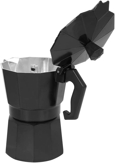 Oumefar 6 Cup Coffee Maker, Italian Coffee Maker Tool, Quick Pot for Home Office, Black