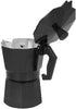 Oumefar 6 Cup Coffee Maker, Italian Coffee Maker Tool, Quick Pot for Home Office, Black