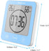 Digital Bathroom Shower Wall Clock Timer, LCD Waterproof Touch Screen Timer with Suction Temperature Humidity Gauge