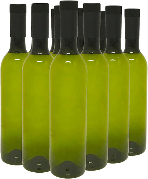 nicebottles Plastic Wine Bottles & Screw Caps, Green, 750ml - Pack of