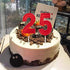 2.76in Birthday Candles Glitter Cake - Red Number 7 Candles Topper Decoration for Party Celebration
