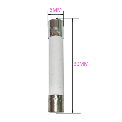20 Amp Microwave Fuse XFFCSEC 20a Ceramic Fuse, 250V Slow-Blow Compatible Replacement for WB27X10388 (6 PCS)