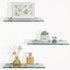 SAYAYO Glass Floating Shelves for Wall, Tempered Glass Shelves for Bathroom, Living