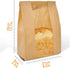 GM HOME 50 PCS Toast Paper Bag Kraft Bread Bag with Front Window Label Seal Sticker for Bakery Packaging