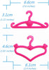 60 E-TING PCS Pink Plastic Little Hangers for Girl Doll Dress Clothes Gown Doll Clothes Accessories