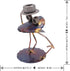 Singing Frog Collectible Handmade Metal Art Figurine, Desk Accessories, Trophy, Home Office Décor