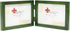 Lawrence Frames Collection Hinged Double Horizontal Wood Picture Frame, Green, 4 by 6-Inch