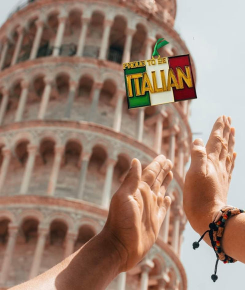 Italy Christmas Tree Ornament - Proud to be Italian Holiday Decoration