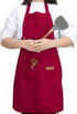 Adjustable Straps Aprons for Women Men - Waterproof Canvas Kitchen Cooking Apron with Pockets