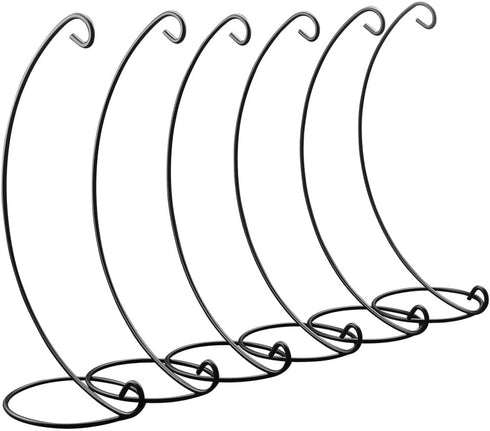 13in Black Ornaments Display Stands for Large Art Craft, Heavy Glass Crystal
