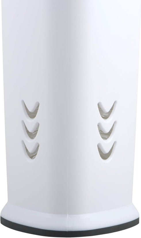 2-Piece, Clorox Covered Toilet Brush and Caddy with Splash Guard & Non-Skid Base, White