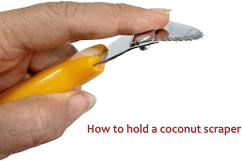Fresh Coconut Grater Hand Scraper Shredder Grinder with Stainless Steel Blade for Meat, Vegetables, Fruits (1 pc)