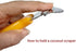 Fresh Coconut Grater Hand Scraper Shredder Grinder with Stainless Steel Blade for Meat, Vegetables, Fruits (1 pc)