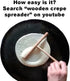 Pre-assembled HipGirl Wooden Crepe Spreader, Pancake Crepe Tools, Spatula Sticks for Dosa and Tortilla Making