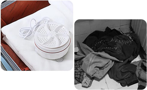 Portable Mini Washing Machine, USB Turbine Washer for Travel, Home, College Room