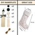 AOGU 3 Pack 22 Inch Faux Fur Sequin Christmas Stockings, Snowy White Hanging Ornaments, Gold