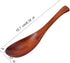 AKOAK Wooden Soup Spoon, Short Handle Kitchen Spoon for Home Cooking and Serving Ice Dessert