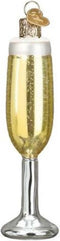 Old World Christmas Champagne Flute Blown Glass 2020 - Unique Christmas Ornaments for Tree Decorations