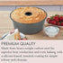 Non-Stick Angel Food Cake Pan, 10 inch Heavy Duty Dark Grey Aluminum