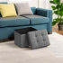 12.2 16.1 12.2 Inches, 286 lb ULSF102G01 SONGMICS Mazie Collection - Small Folding Storage Ottoman, Foot Rest Stool, x