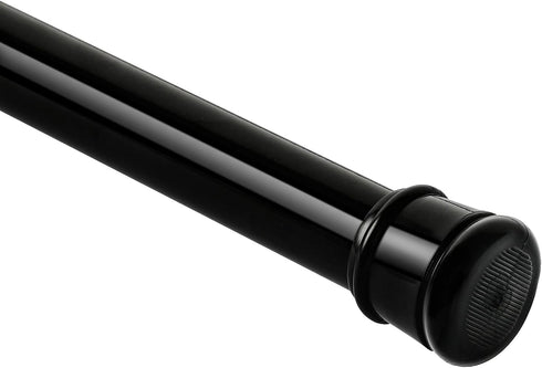 Shower Curtain Rod, 28-48 Inch Adjustable Tension Rods, 1" Diameter, No Drilling, Black