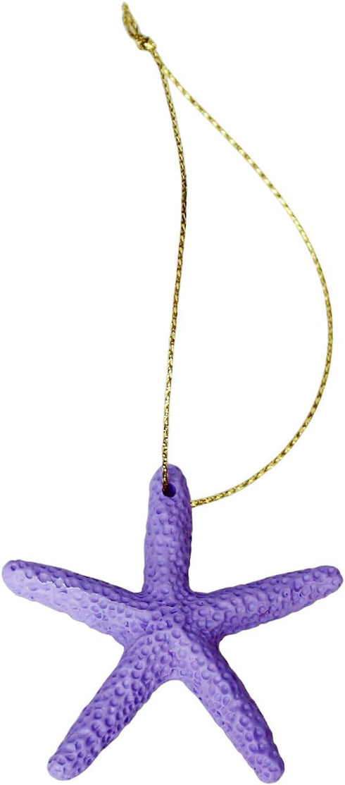 LJY 40 Pieces 2.3 Inches Resin Pencil Finger Starfish with Rope for Christmas Tree Ornaments