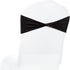 Pack 10 VDS of PCS | Black | Spandex Chair Sashes Bows Without Buckle | Stretch Elastic Banquet Universal Folding Chair