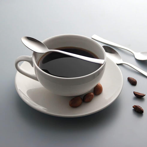 6-Piece Mini Espresso Spoons, 5.1-Inch Stainless Steel Coffee Spoons for Dessert and Ice Cream