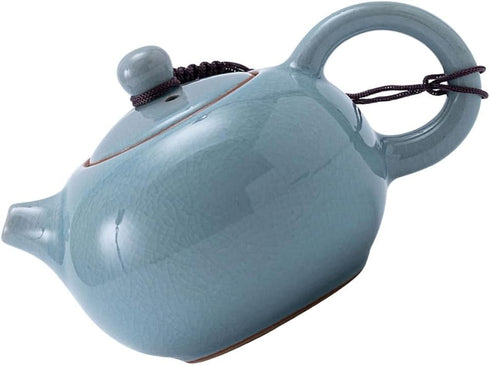 Amosfun Ceramic Teapot, Small Porcelain Teapot for Chinese Kungfu Tea, Blooming Loose Leaf Teapot