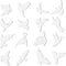 32 Pieces Window Strike Prevention Stickers: Anti-Collision Hummingbird Butterfly Leaf Shapes for Glass