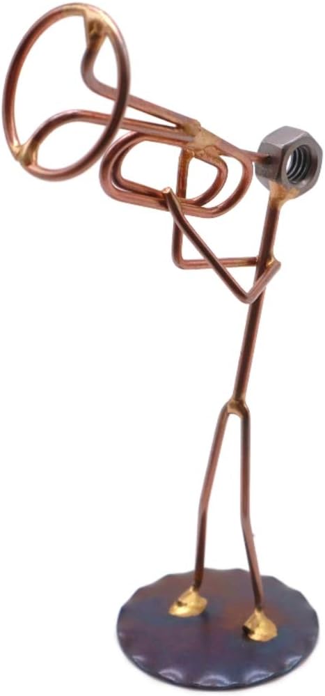 Mellophone Collectible Handmade Metal Art Figurine, Desk Accessories, Trophy, Office Décor, Business Professional Gift