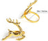6Pcs Gold Deer Napkin Rings, Elk Chic Napkin Ring Holder for Christmas, Thanksgiving, Holiday Gatherings, Dinner Parties