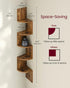 5-Tier ULBC72BX VASAGLE Corner Shelf Wall Mount, Floating Corner Bookshelf, Plant Shelf for Bedroom, Living Room